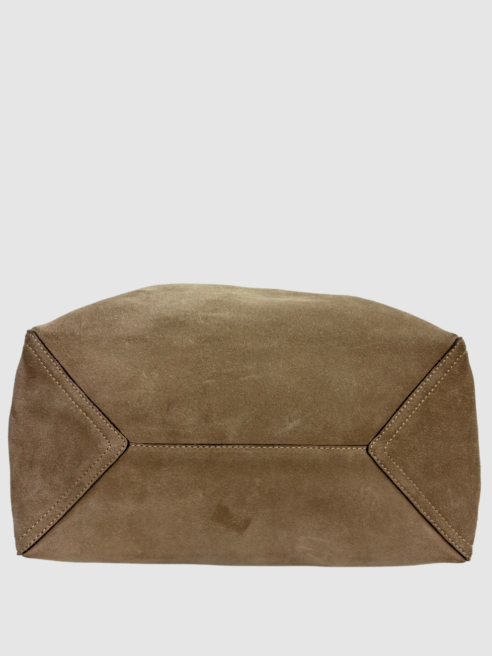 Grauer Leder-Shopper von Carolina Herrera