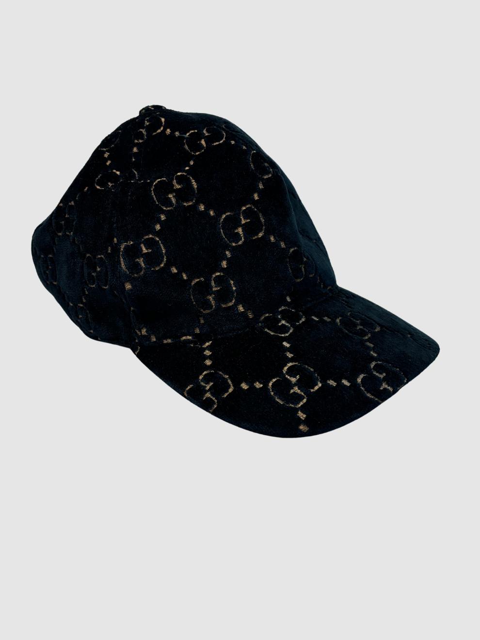 Petrolfarbene Velvet Cap von Gucci