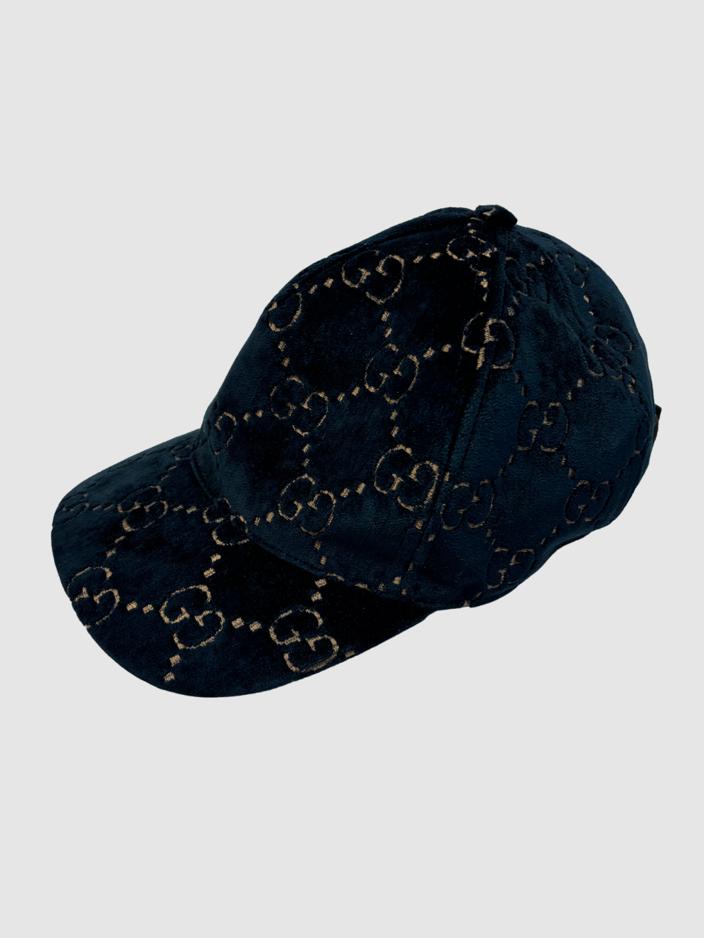Petrolfarbene Velvet Cap von Gucci