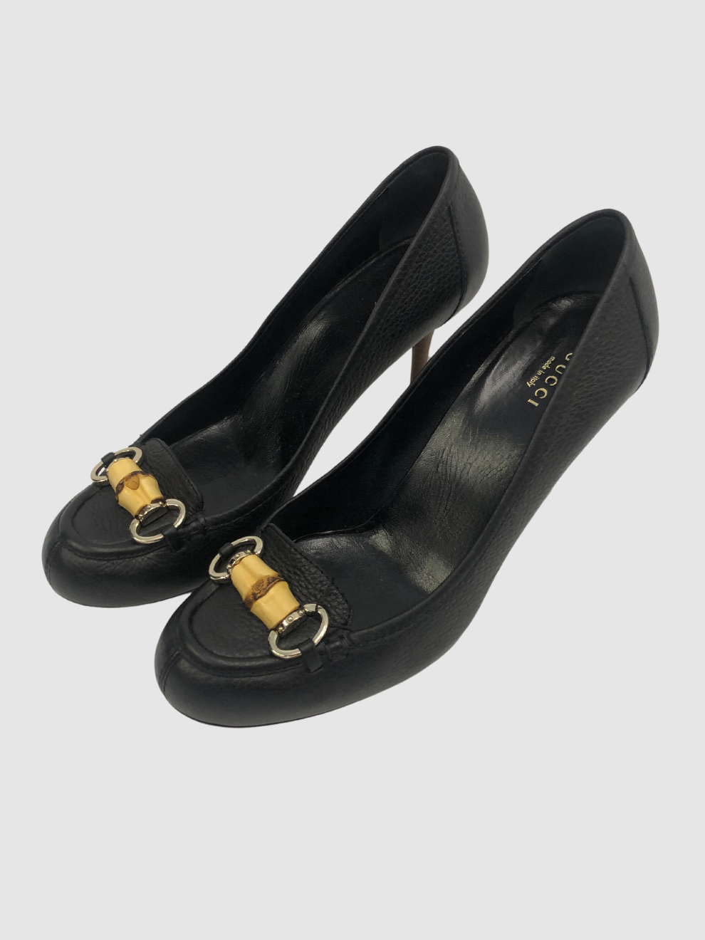 Schwarze Pumps mit Bamboo-Detail von Gucci