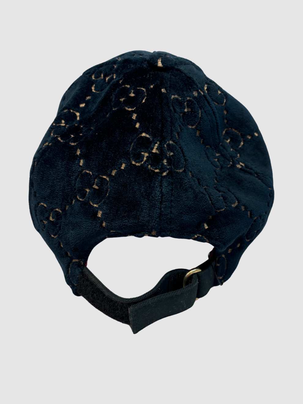 Petrolfarbene Velvet Cap von Gucci