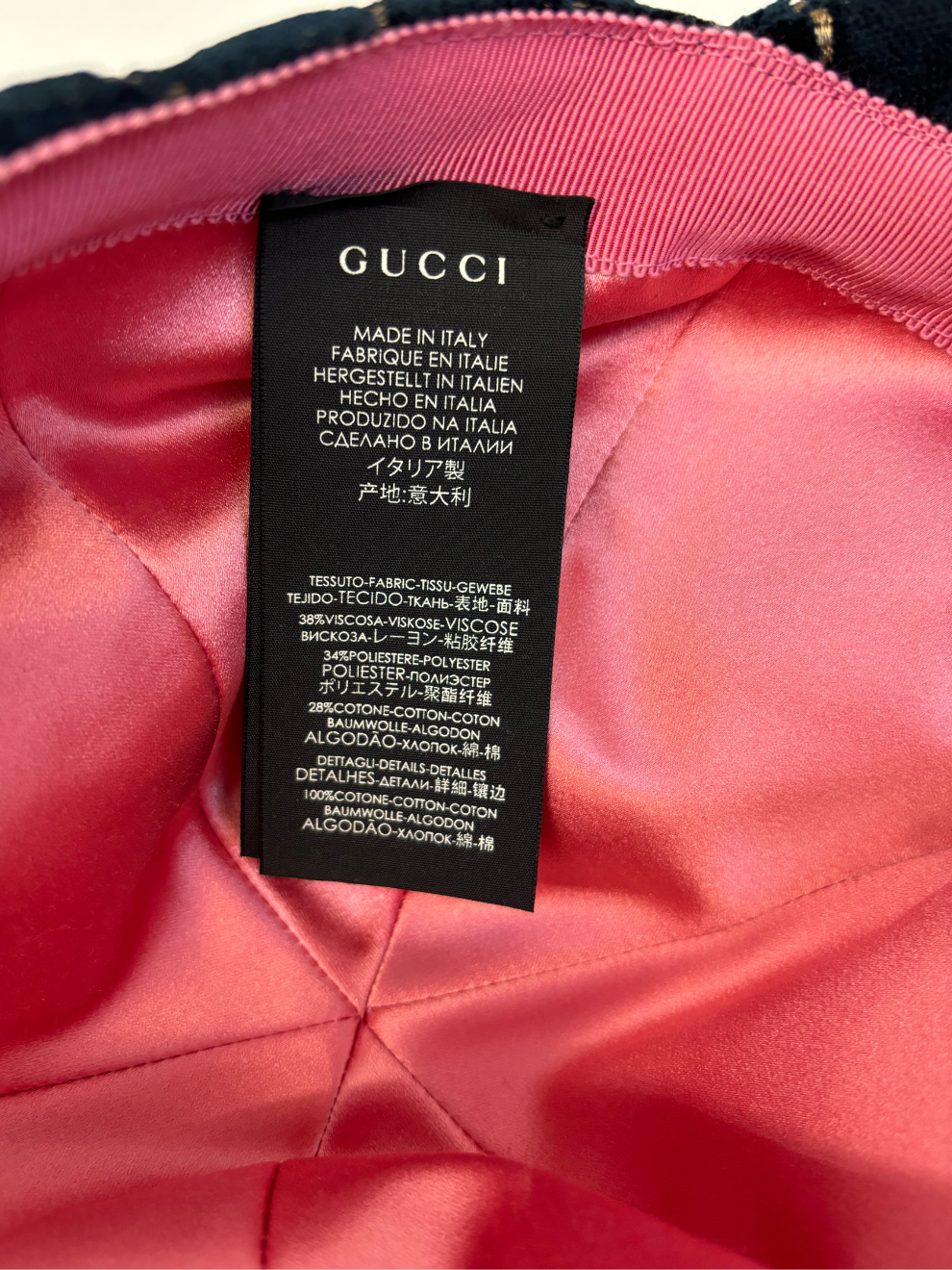 Petrolfarbene Velvet Cap von Gucci