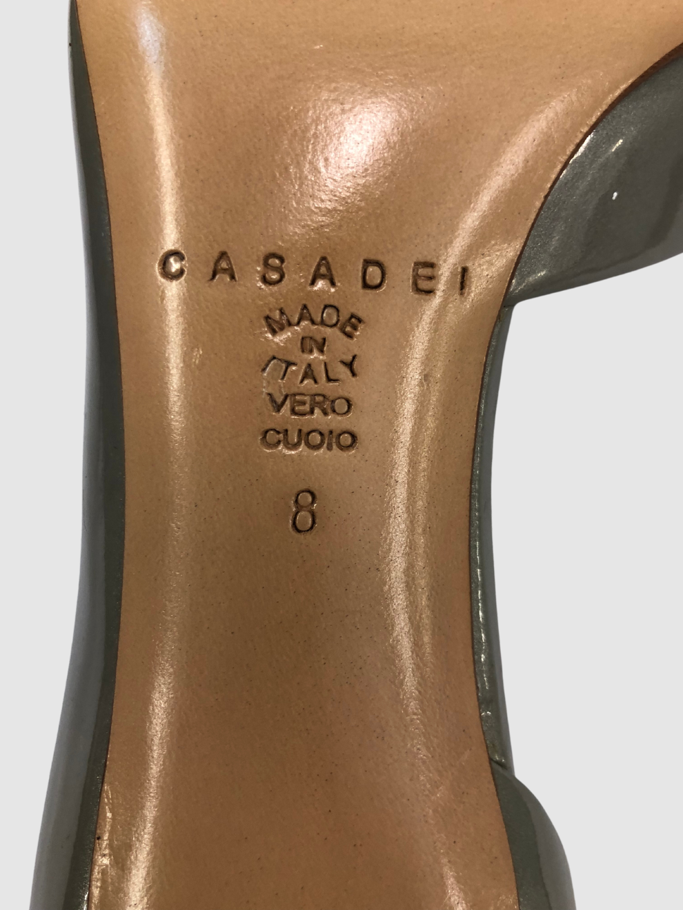 Graue Lack-Peeptoes von Casadei