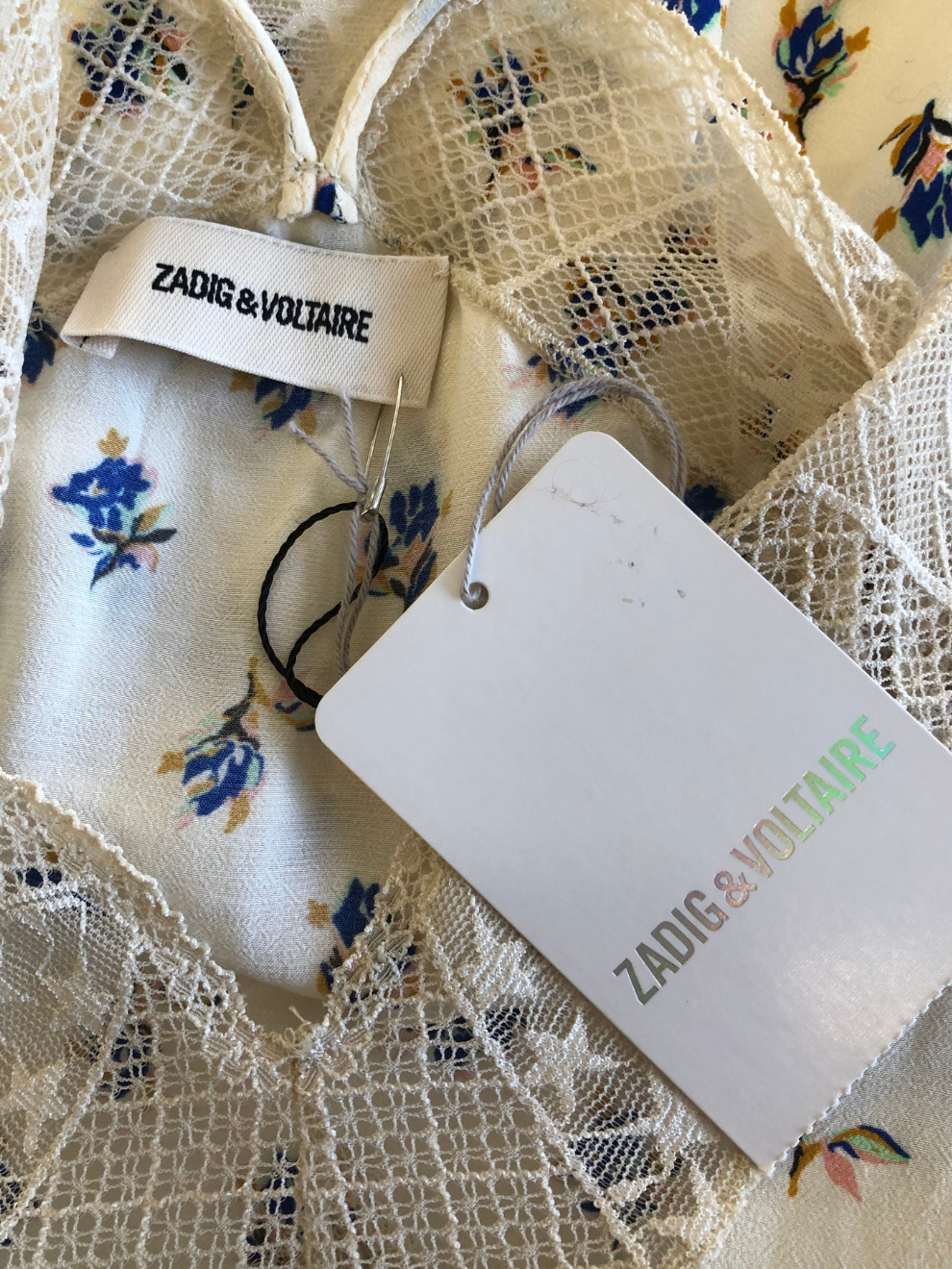 Cremeweißes Spitzentop von Zadig & Voltaire
