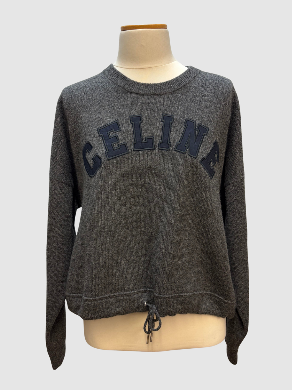 Dunkelgrauer Wollpullover von Celine