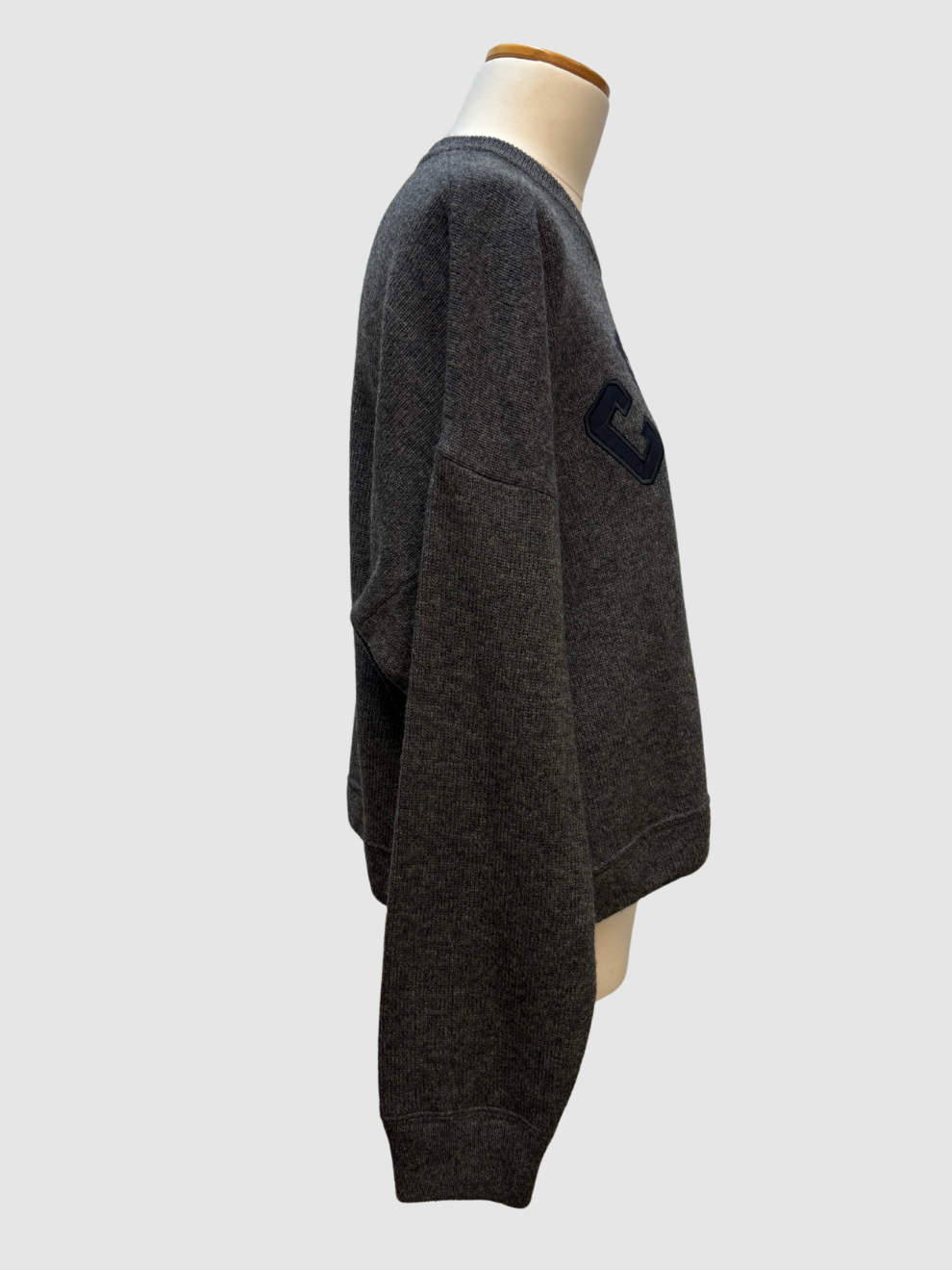 Dunkelgrauer Wollpullover von Celine