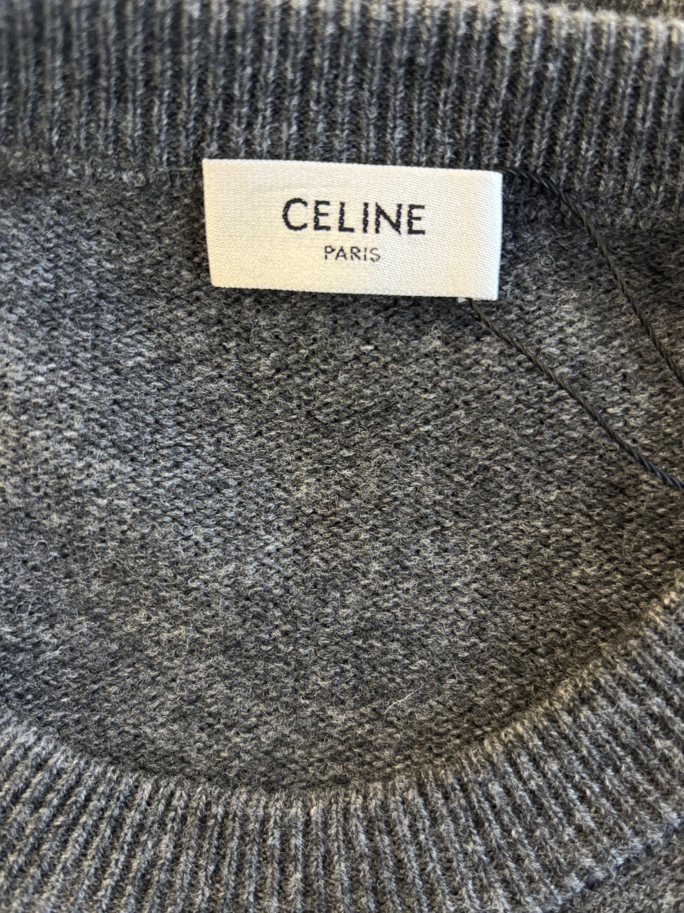Dunkelgrauer Wollpullover von Celine