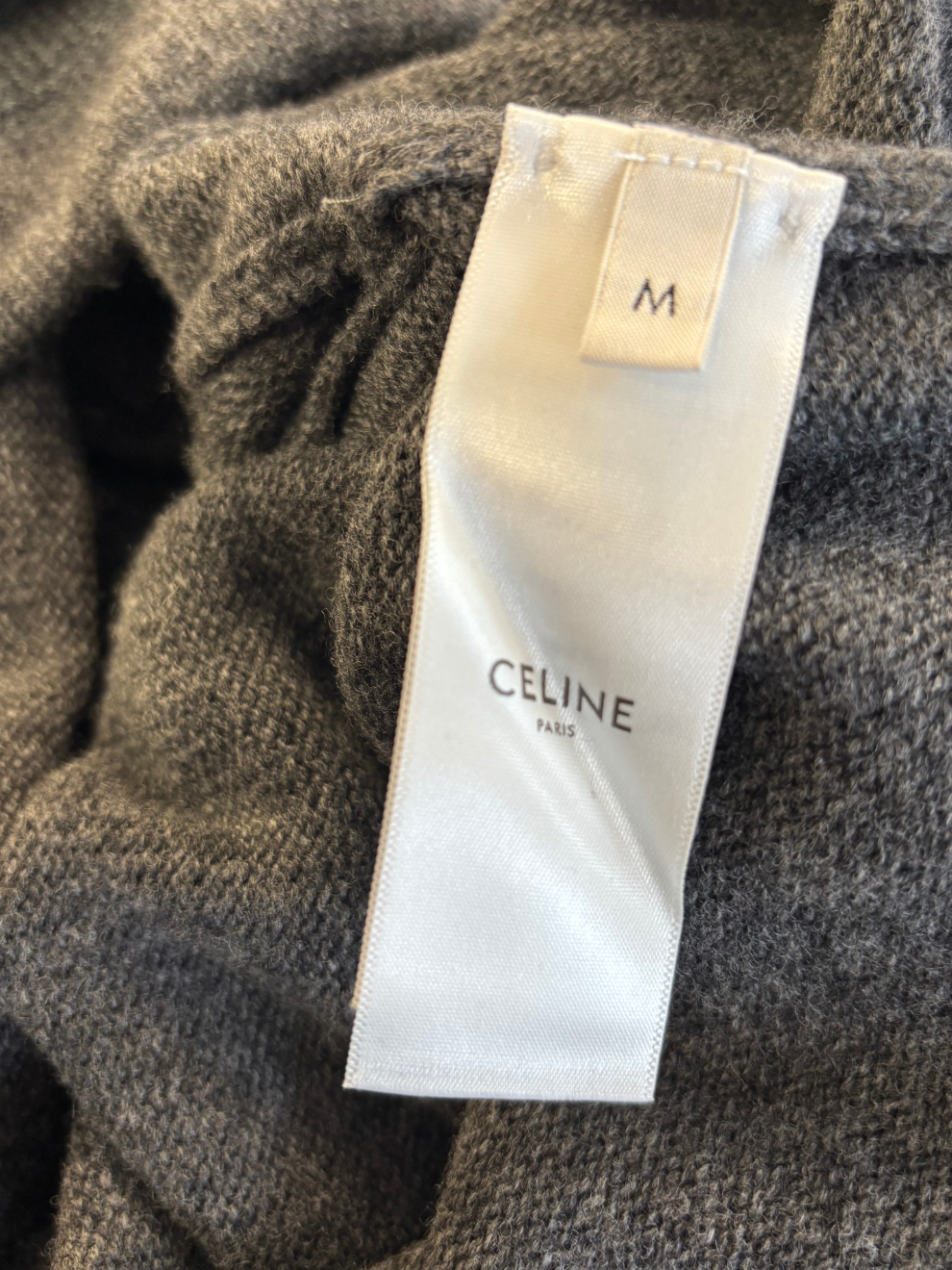 Dunkelgrauer Wollpullover von Celine