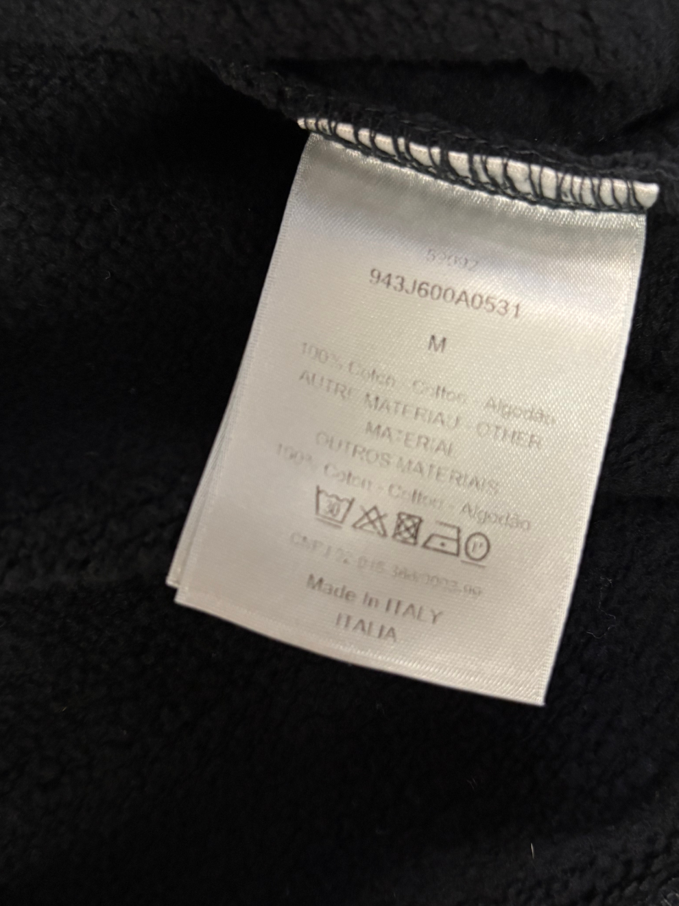 Schwarzer Hoodie CD Icon von Dior