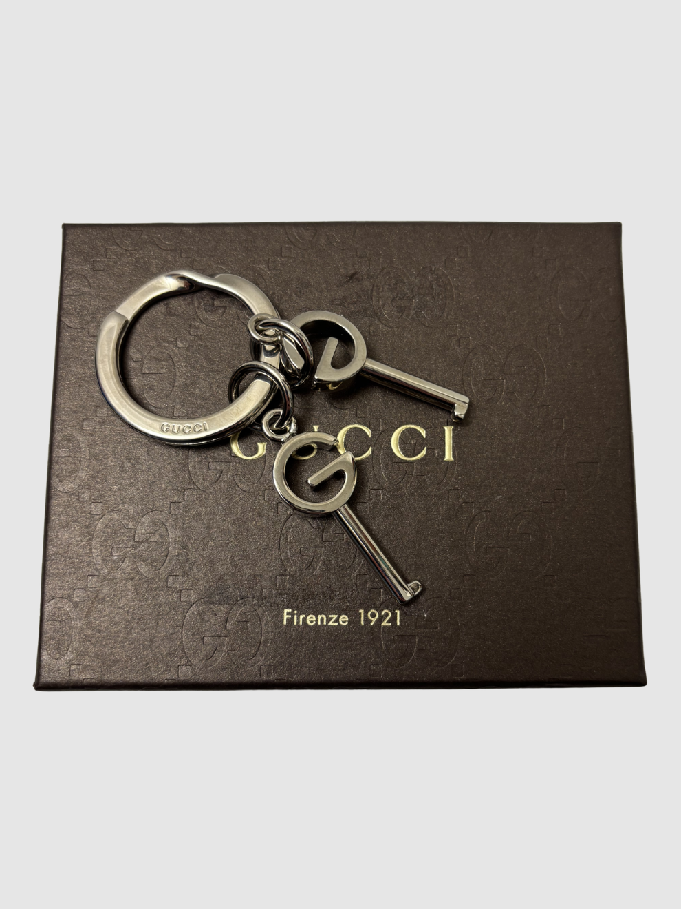 Silberner GG Schlüsselanhänger von Gucci