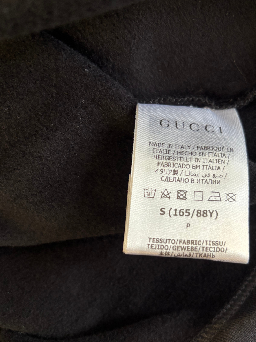 Schwarzes cropped Sweatshirt von Gucci