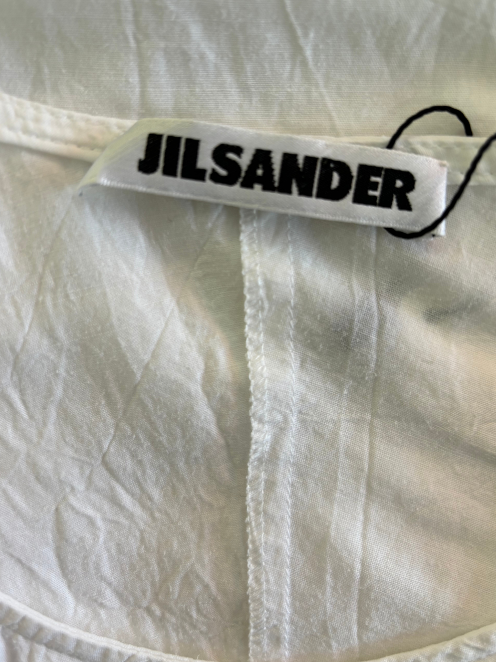 Weißes Leinen-Midikleid von Jil Sander