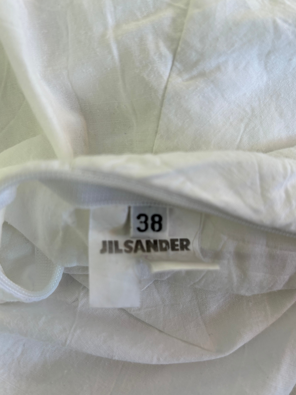 Weißes Leinen-Midikleid von Jil Sander