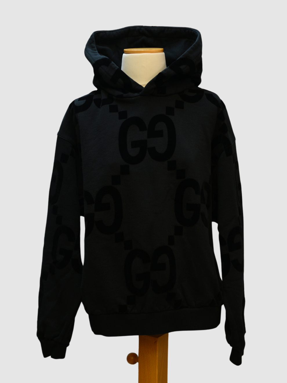 Schwarzer Hoodie mit GG Print von Gucci