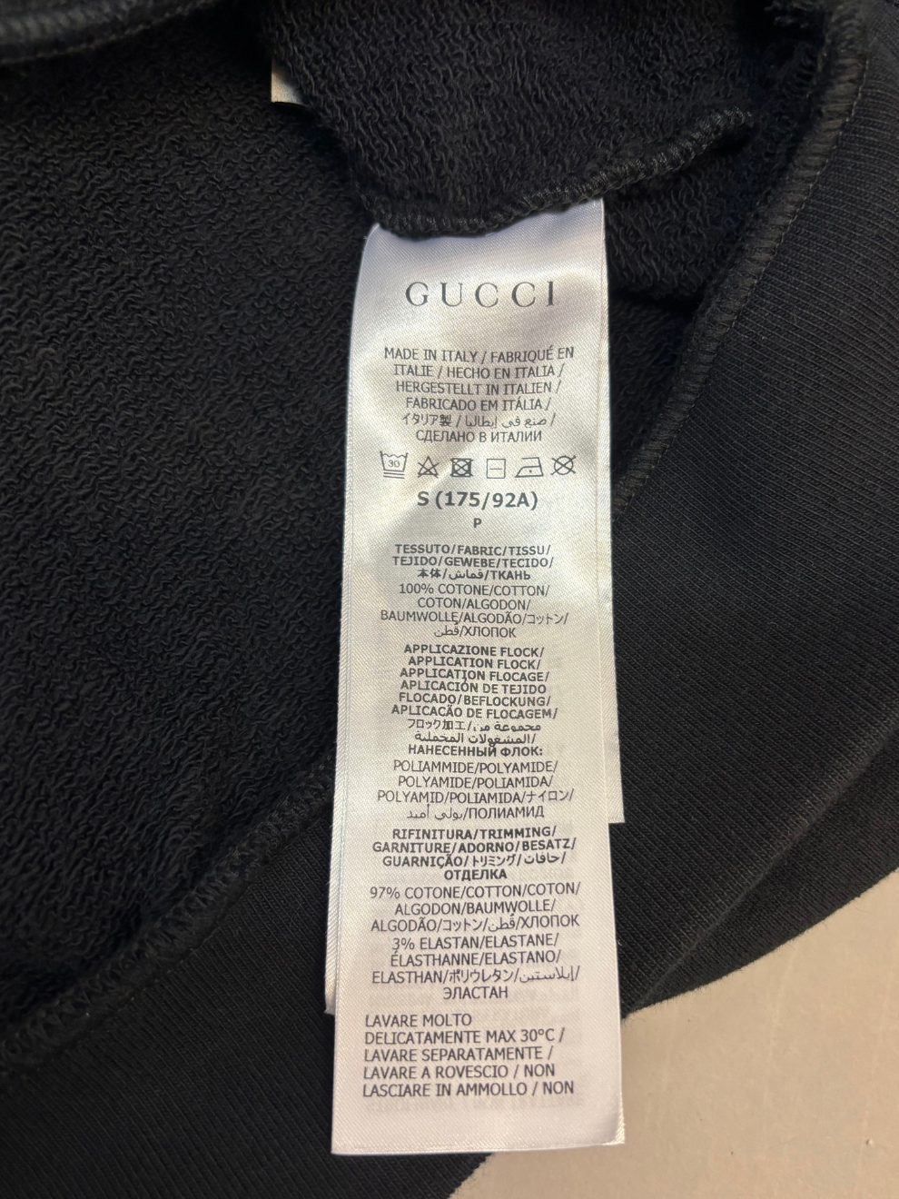Schwarzer Hoodie mit GG Print von Gucci