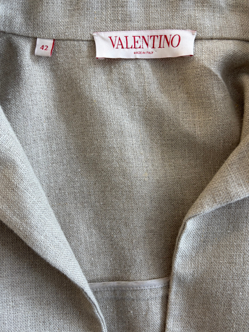 Beiges Leinentop von Valentino