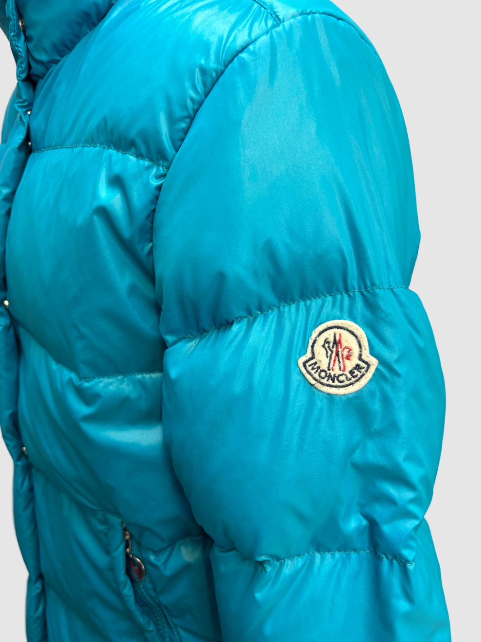 Türkise Daunenjacke von Moncler