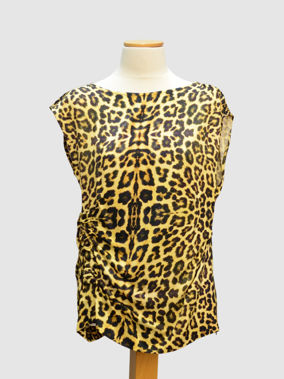 Gelb-braunes Leoparden-Top von Dries Van Noten