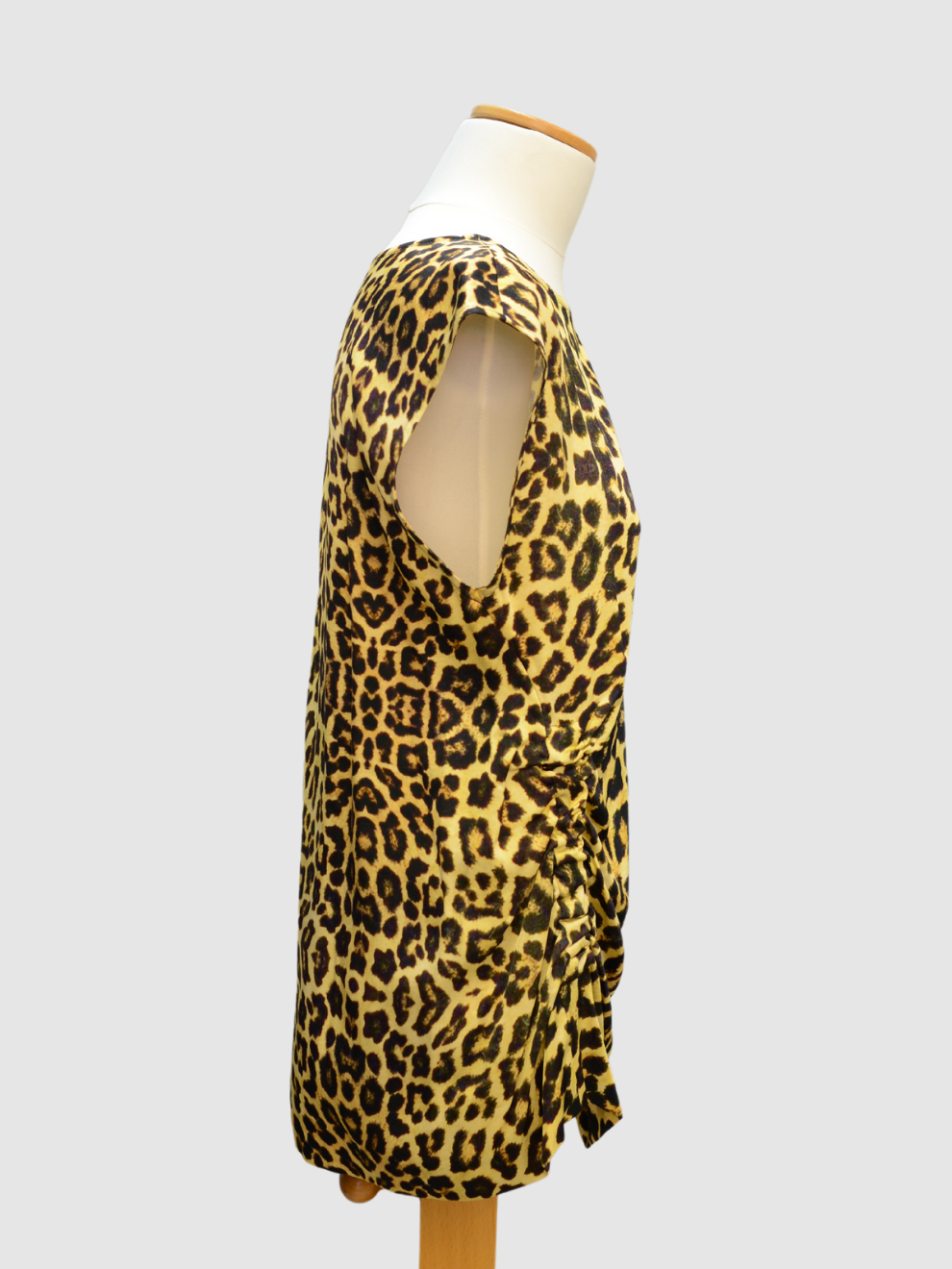 Gelb-braunes Leoparden-Top von Dries Van Noten