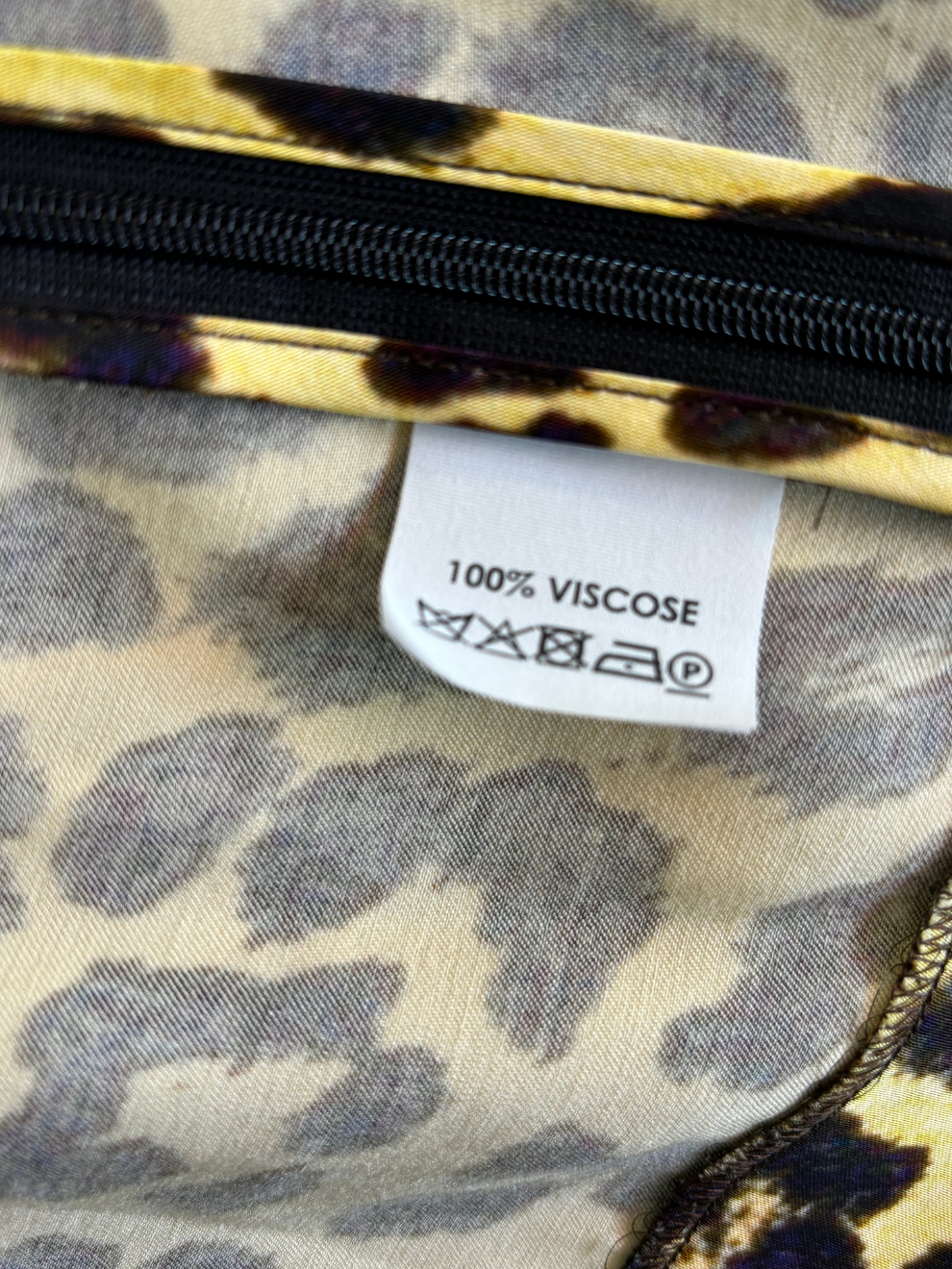 Gelb-braunes Leoparden-Top von Dries Van Noten