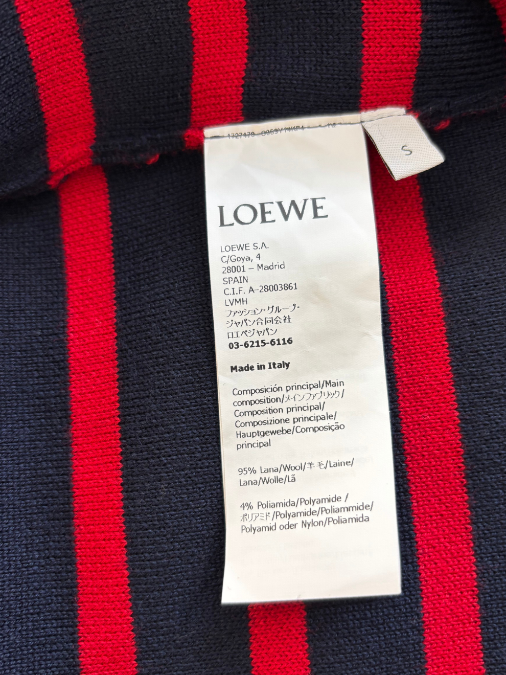 Blau-rot gestreifter Pullover von Loewe