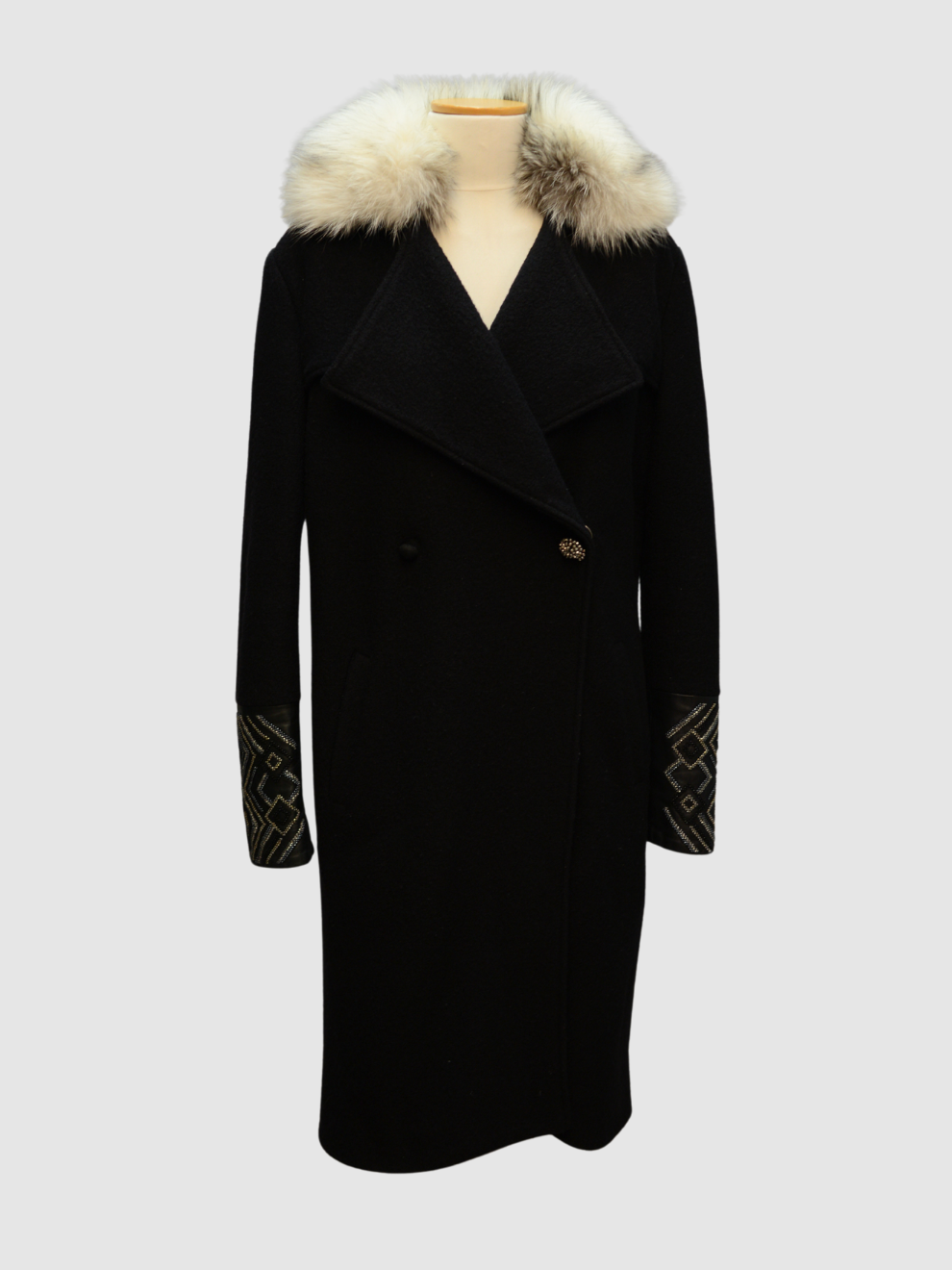 Schwarzer Wollmantel von Bazar deluxe