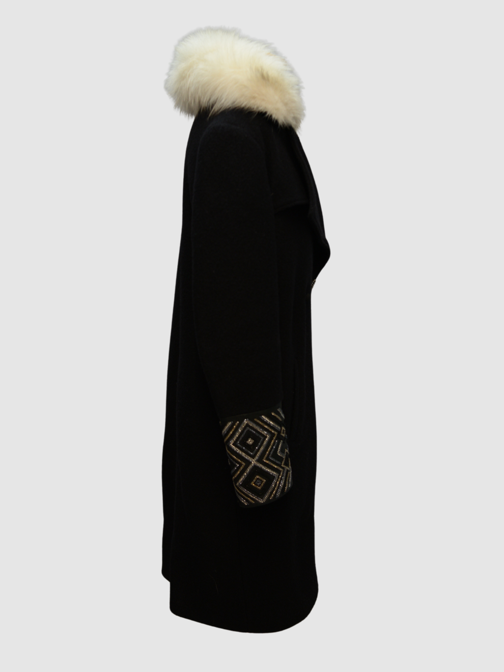 Schwarzer Wollmantel von Bazar deluxe