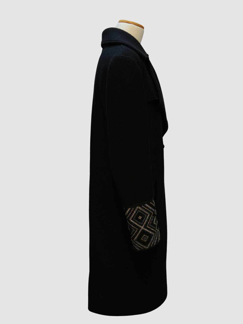 Schwarzer Wollmantel von Bazar deluxe