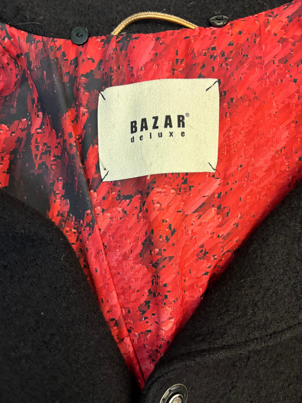Schwarzer Wollmantel von Bazar deluxe