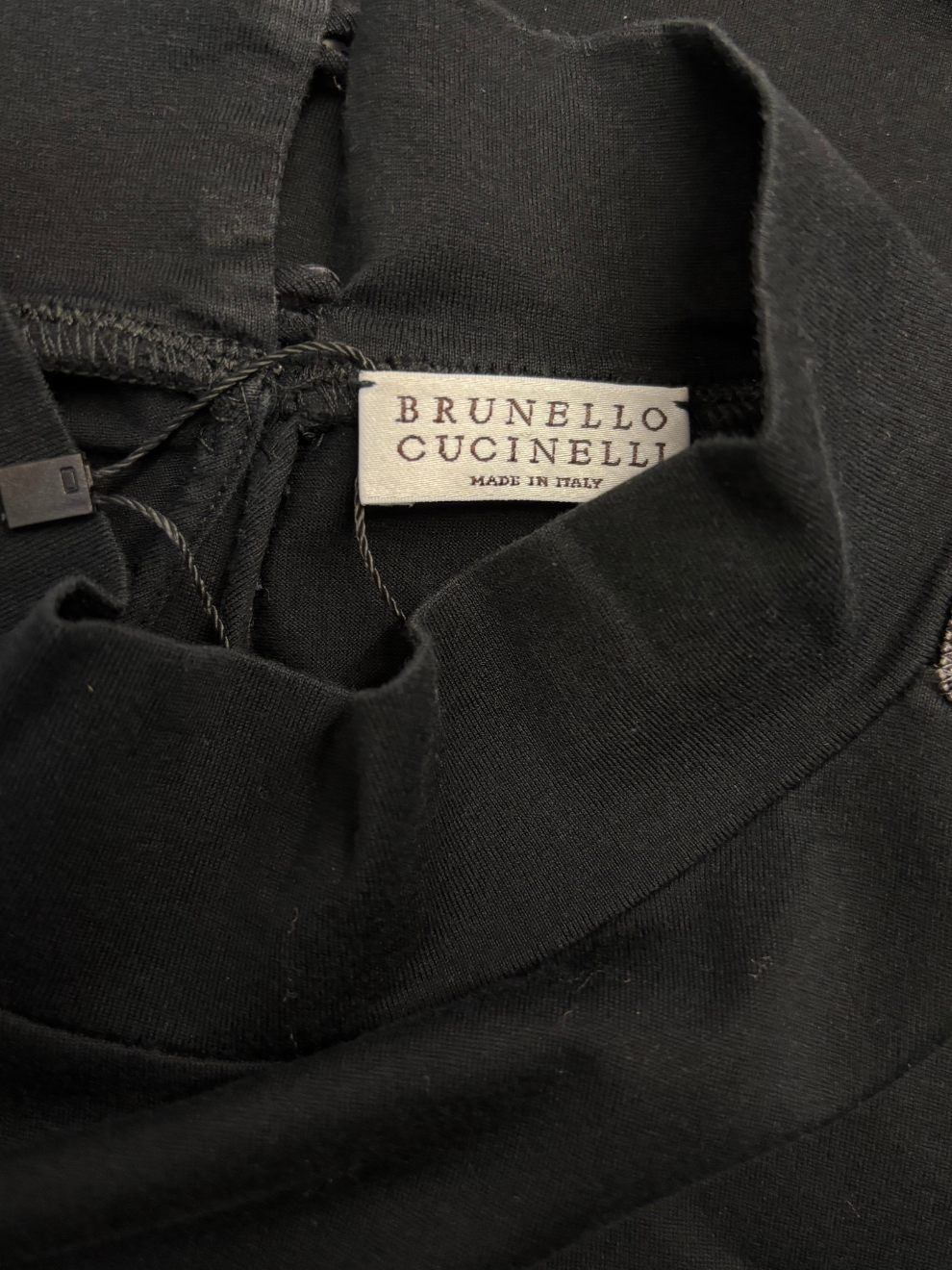 Schwarzes cropped T-Shirt von Brunello Cucinelli