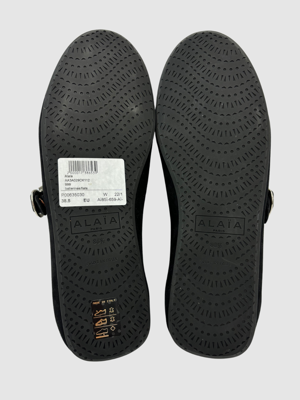 Schwarze Wildleder-Ballerinas von ALAÏA