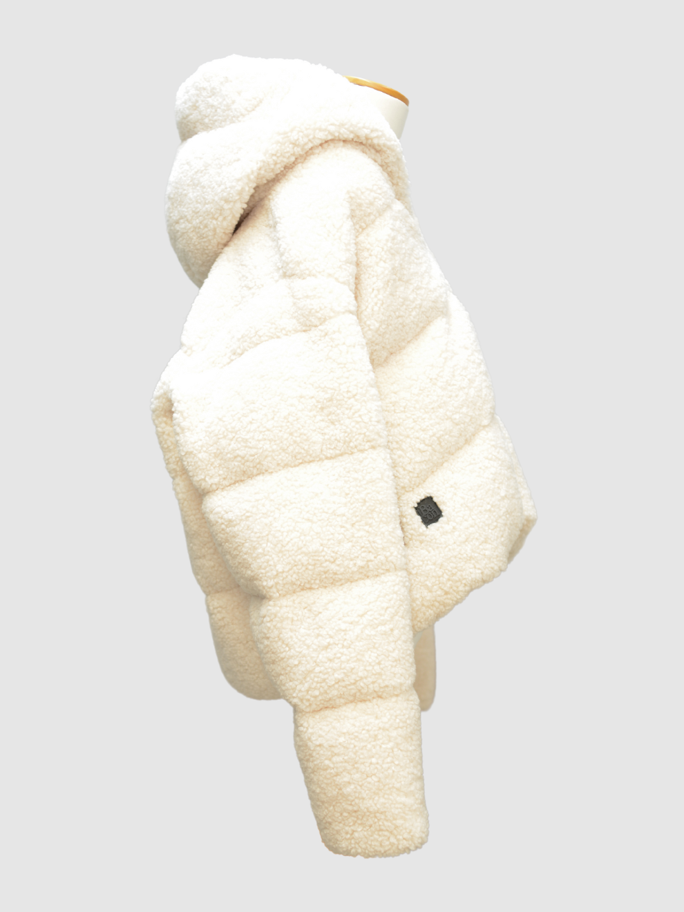 Cremeweiße Teddy-Wendejacke von Bacon