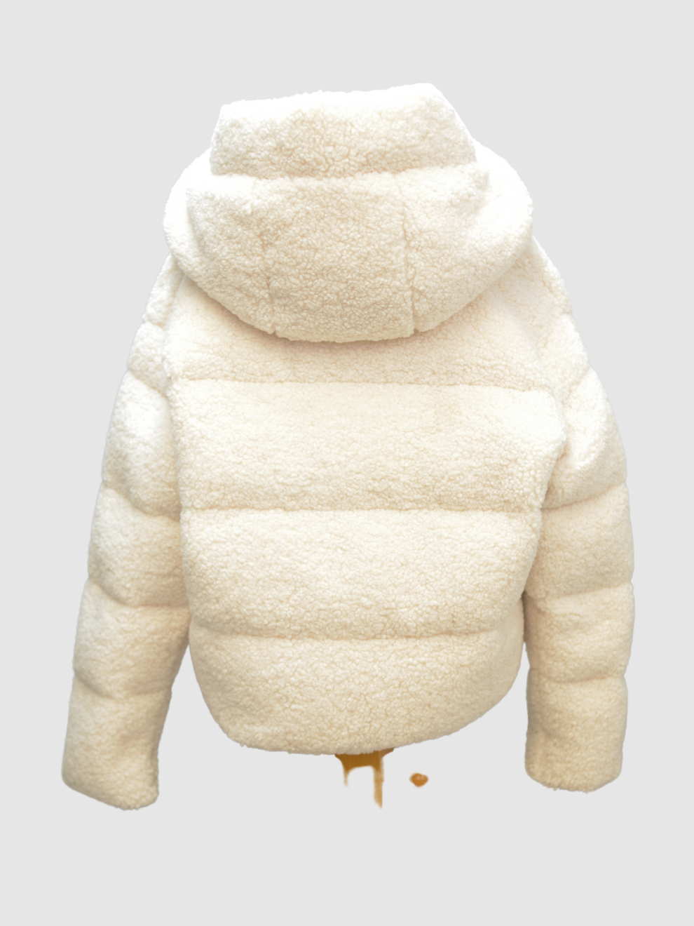 Cremeweiße Teddy-Wendejacke von Bacon