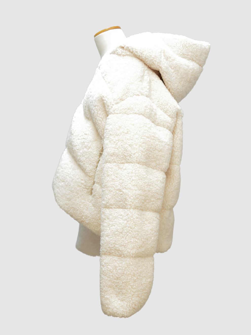 Cremeweiße Teddy-Wendejacke von Bacon