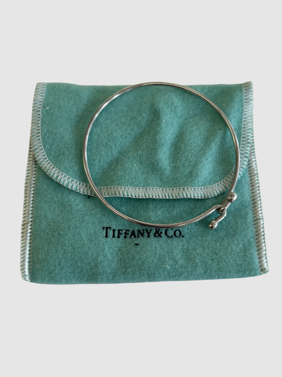 Silberner Armreif mit Hakenverschluss von Tiffany & Co