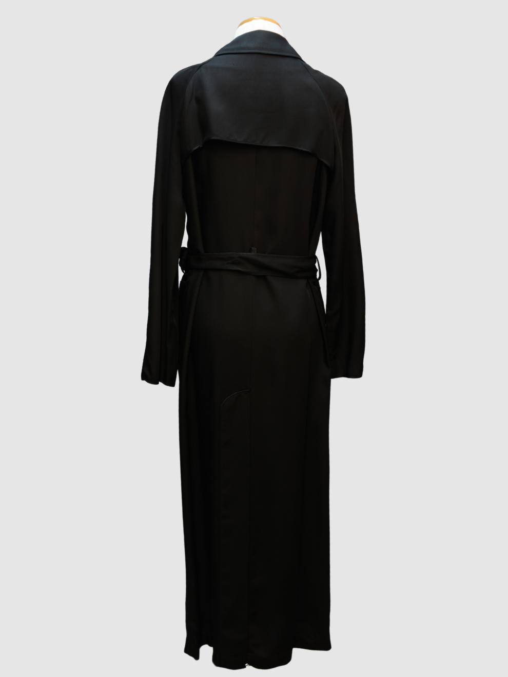 Schwarzes langes Mantel-Dress von Maison Martin Magiela