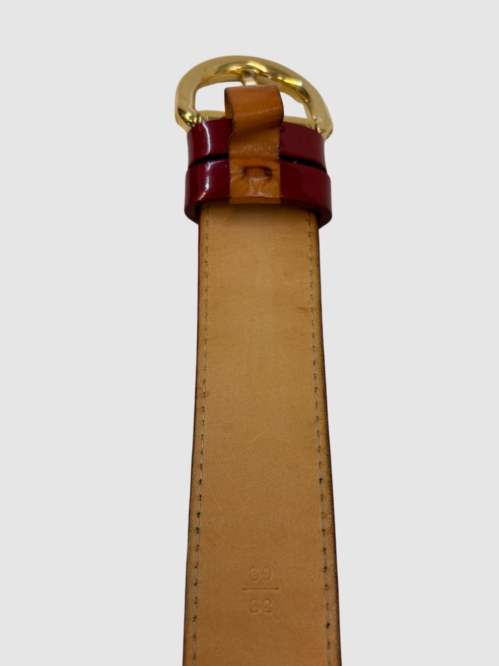 Roter Lackleder-Gürtel von Louis Vuitton