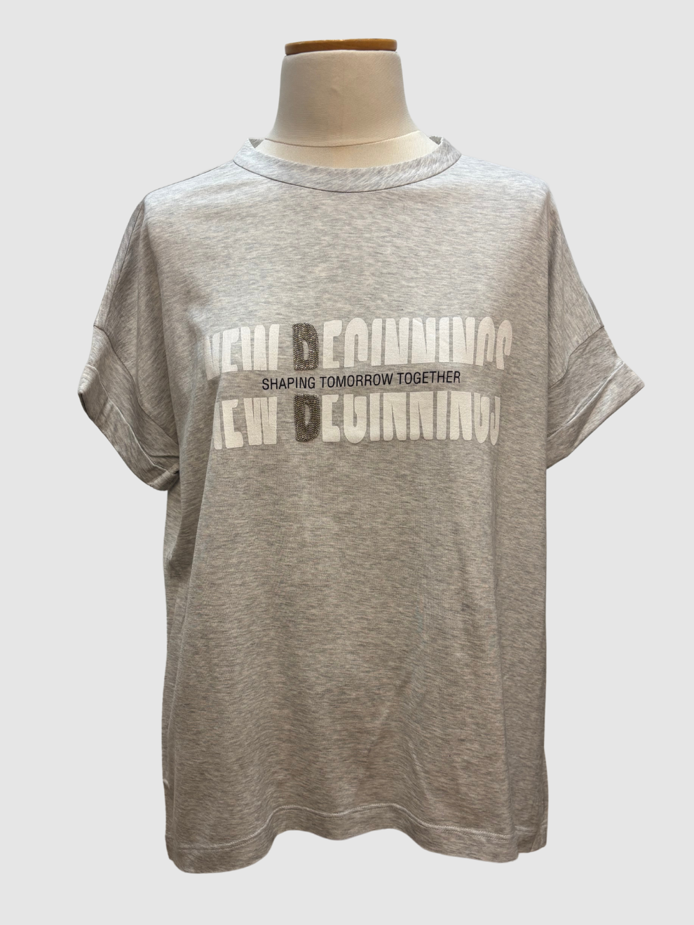 Graues New Beginnings T-Shirt von Brunello Cucinelli