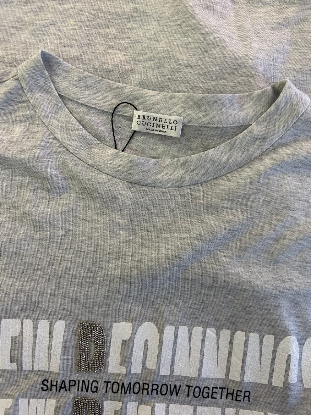 Graues New Beginnings T-Shirt von Brunello Cucinelli