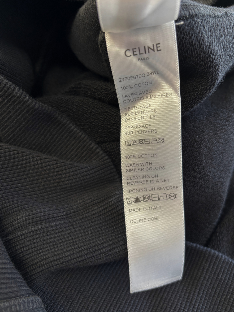 Schwarzer Kapuzenpullover von Celine