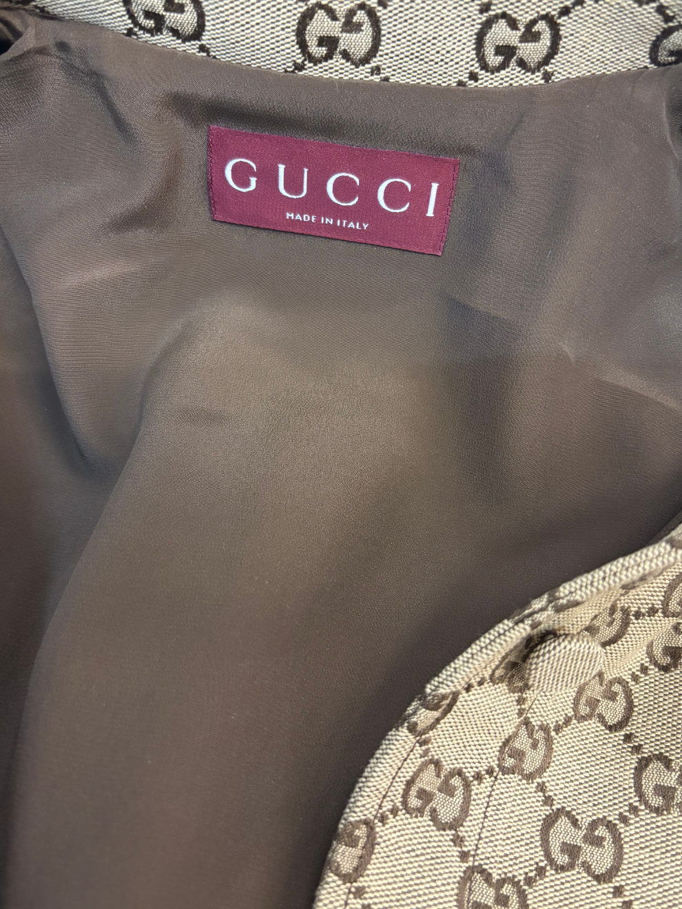Kamelfarbener GG Canvas Jumpsuit von Gucci
