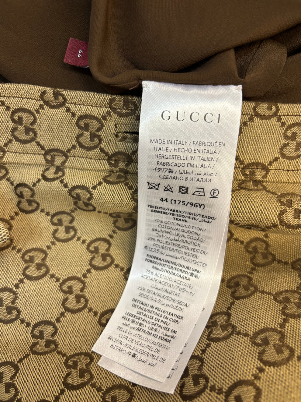 Kamelfarbener GG Canvas Jumpsuit von Gucci