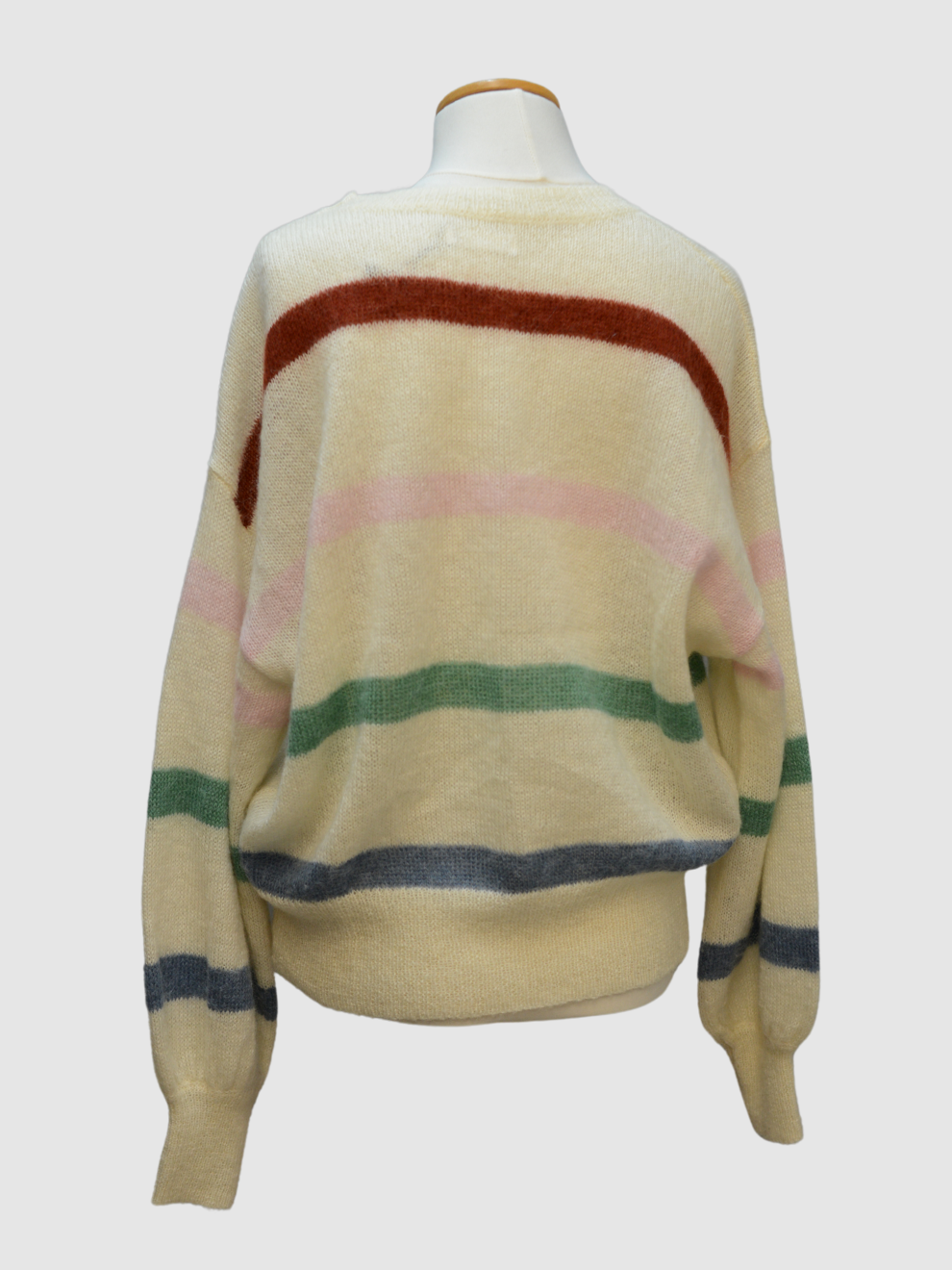 Cremefarbener bunt gestreifter Strickpulli von Anine Bing