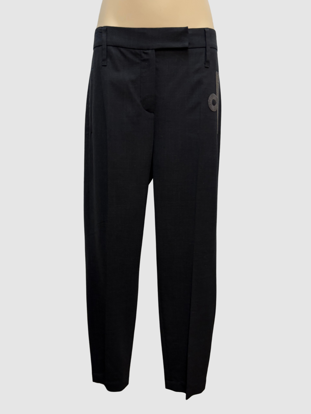 Dunkelgraue Wollhose von Brunello Cucinelli