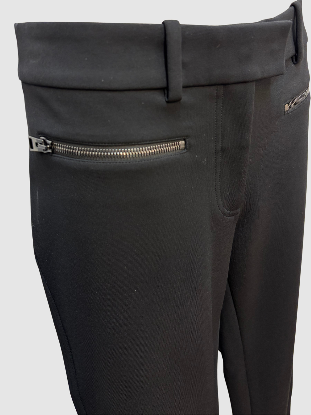 Schwarze Stoffhose mit Reißverschlüssen von Tom Ford
