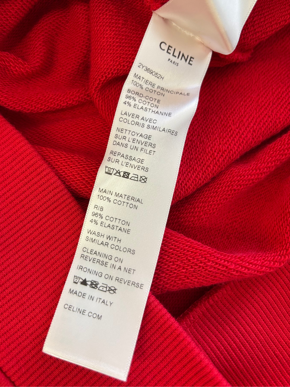 Roter Kapuzenpullover von Celine