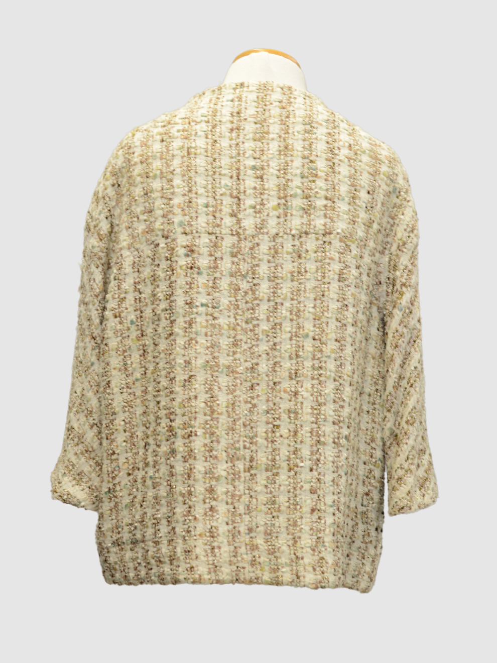 Cremefarbene Boucle-Jacke von Roberto Collina 39