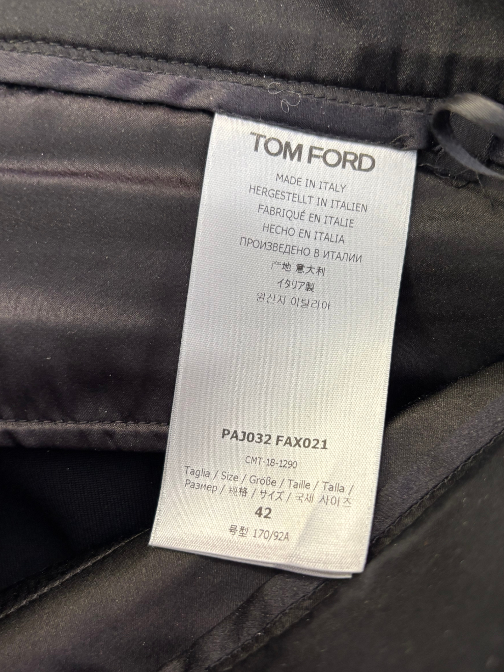 Schwarze Stoffhose mit Reißverschlüssen von Tom Ford