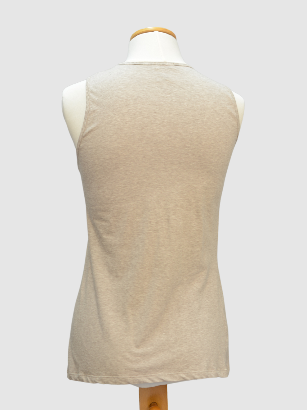 Greiges Tanktop mit Mini-Glitzer-Streifen von Brunello Cucinelli