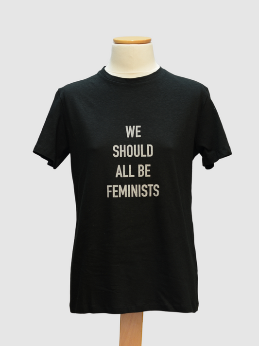 Schwarzes "We should all be feminists"-T-Shirt von Dior